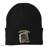 Guy On A Buffalo Punch That Cougar In The Face Beanie thumb 0