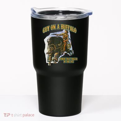 Guy On A Buffalo Punch That Cougar In The Face Tumbler