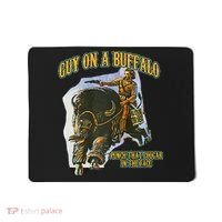 Guy On A Buffalo Punch That Cougar In The Face Mousepad thumb 0