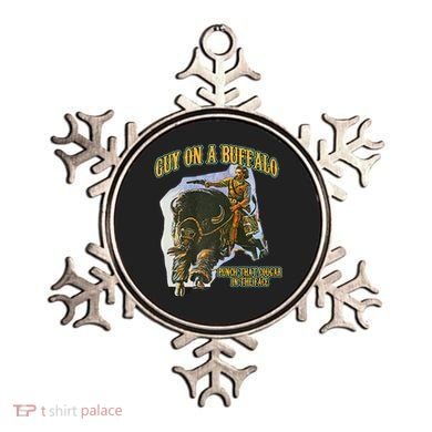 Guy On A Buffalo Punch That Cougar In The Face Ornament