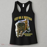 Guy On A Buffalo Punch That Cougar In The Face Women's Tank Top thumb 3