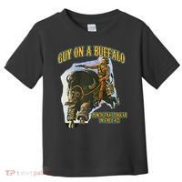 Guy On A Buffalo Punch That Cougar In The Face Toddler T-Shirt thumb 0