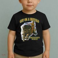 Guy On A Buffalo Punch That Cougar In The Face Toddler T-Shirt thumb 2