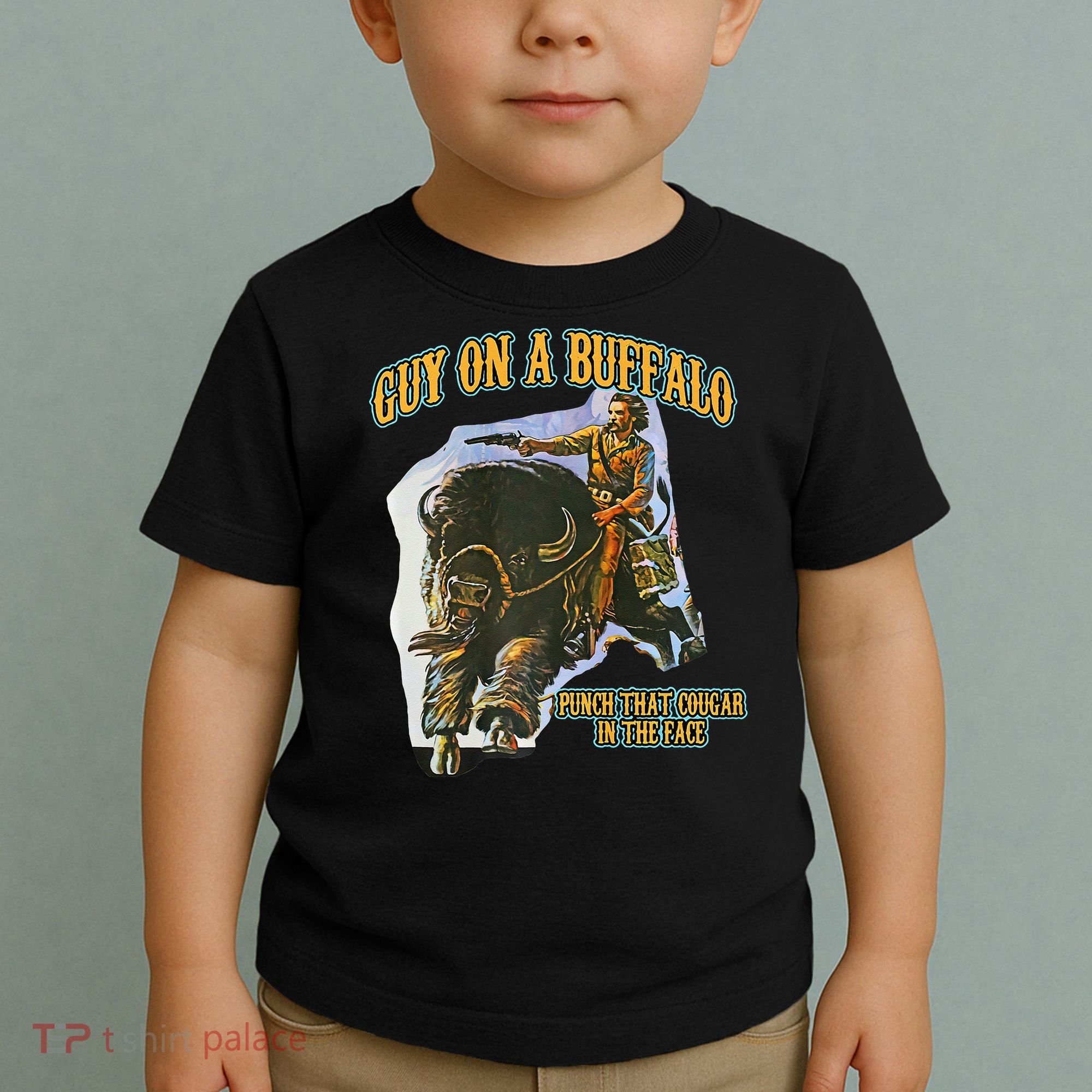 Guy On A Buffalo Punch That Cougar In The Face Toddler T-Shirt
