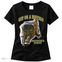 Guy On A Buffalo Punch That Cougar In The Face Women's T-Shirt thumb 0