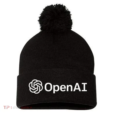 Geeky Openai Artificial Intelligence Computer Programmer Pom Pom 12in Knit Beanie