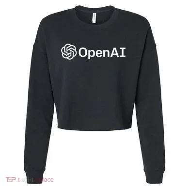 Geeky Openai Artificial Intelligence Computer Programmer Cropped Pullover Crew