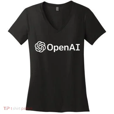 Geeky Openai Artificial Intelligence Computer Programmer Women's V-Neck T-Shirt