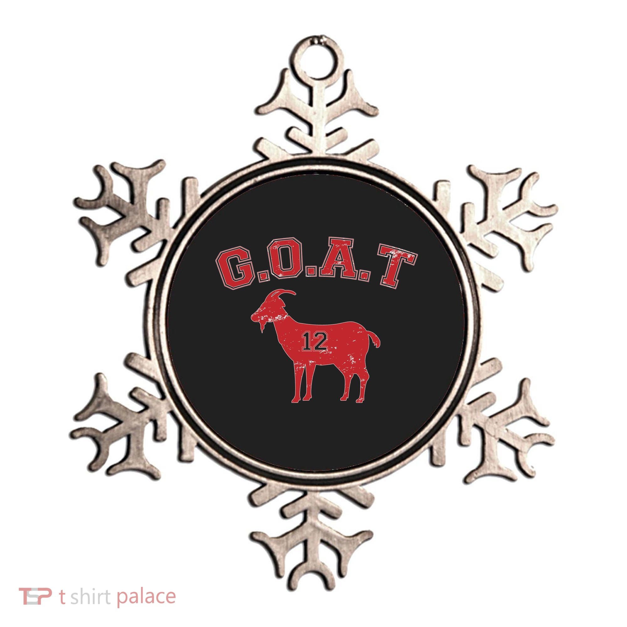 Goat 12 New England Football Fan Ornament