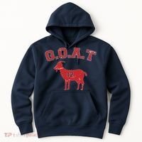 Goat 12 New England Football Fan Hoodie thumb 0