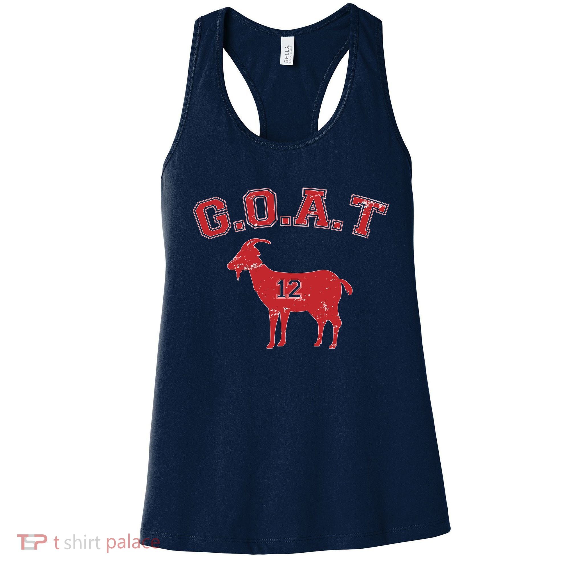 Goat 12 New England Football Fan Women's Tank Top