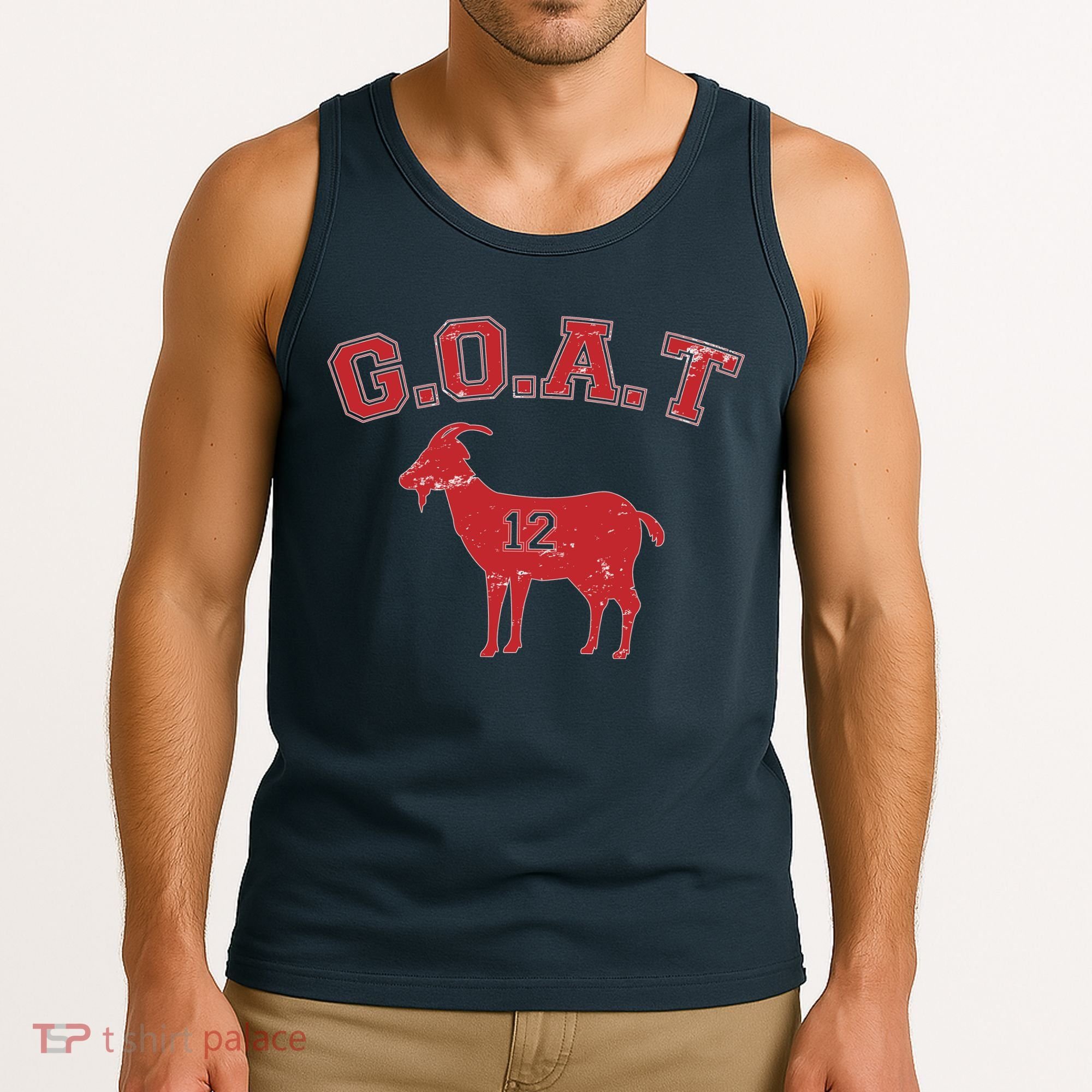 Goat 12 New England Football Fan Tank Top