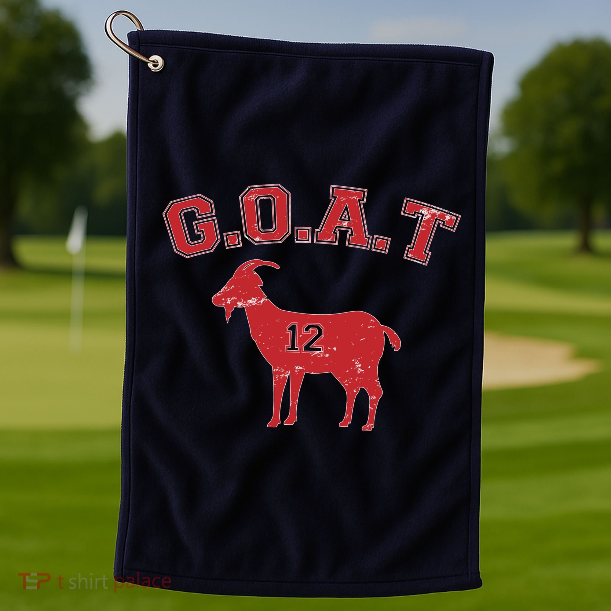 Goat 12 New England Football Fan Golf Towel