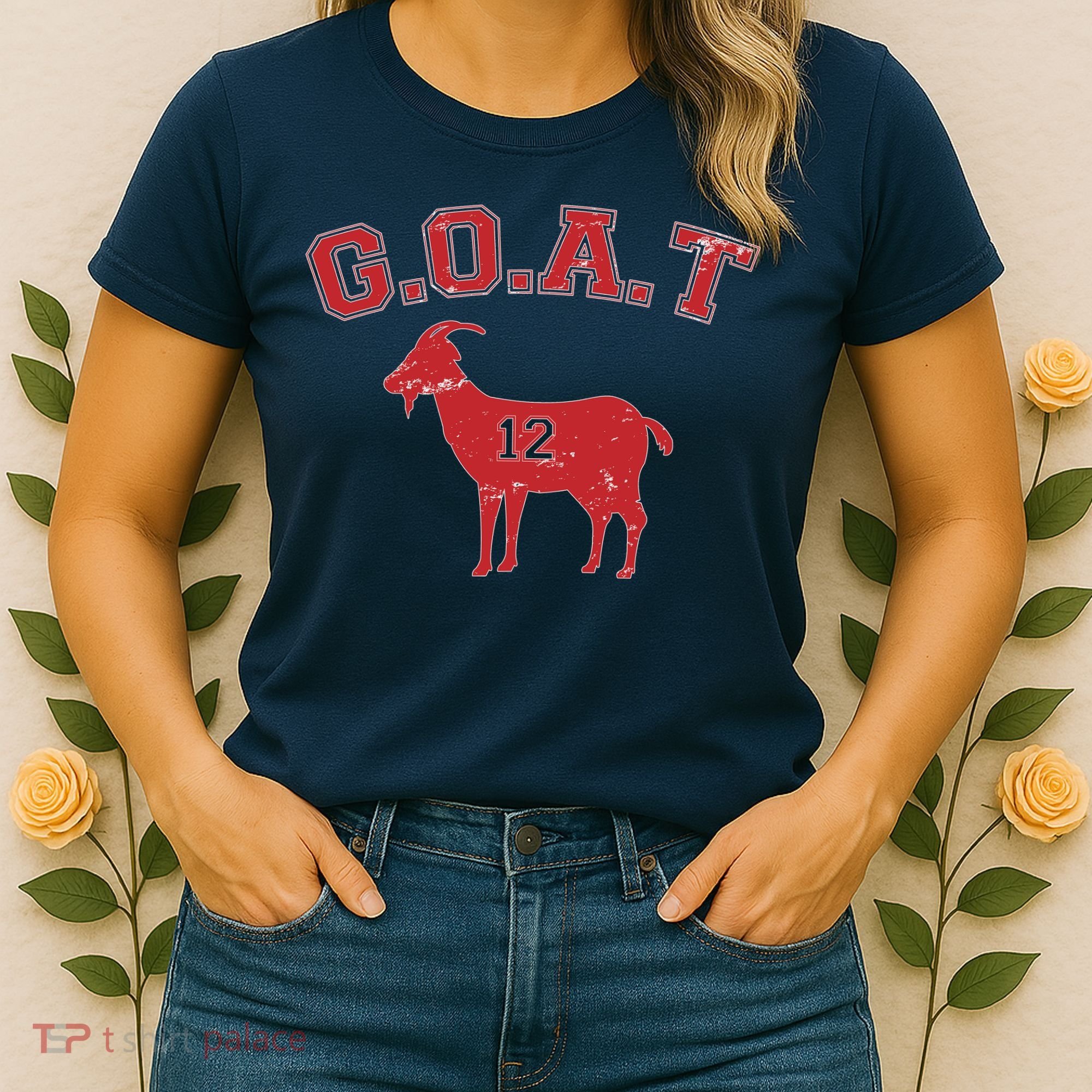 Goat 12 New England Football Fan Women's T-Shirt