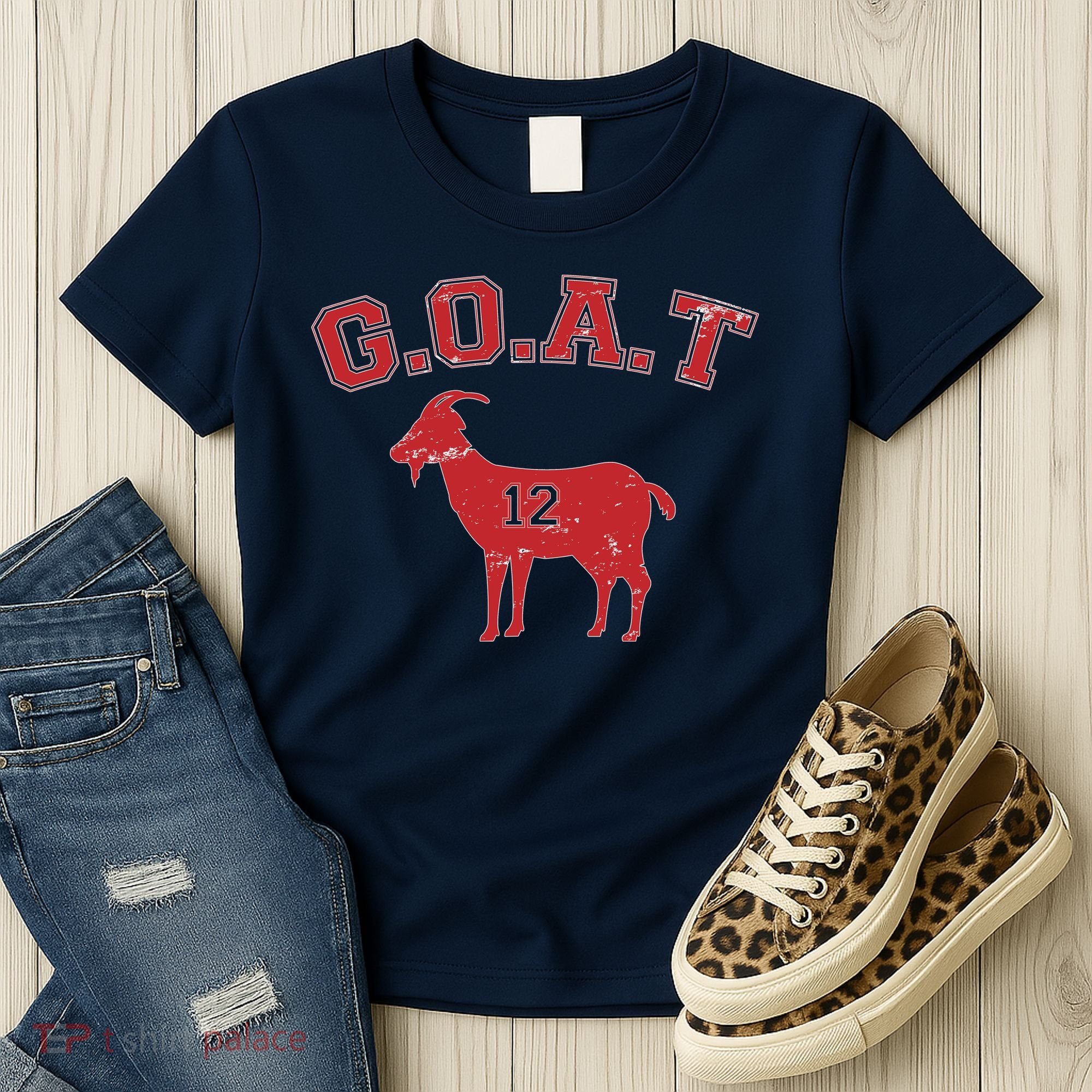 Goat 12 New England Football Fan Women's T-Shirt