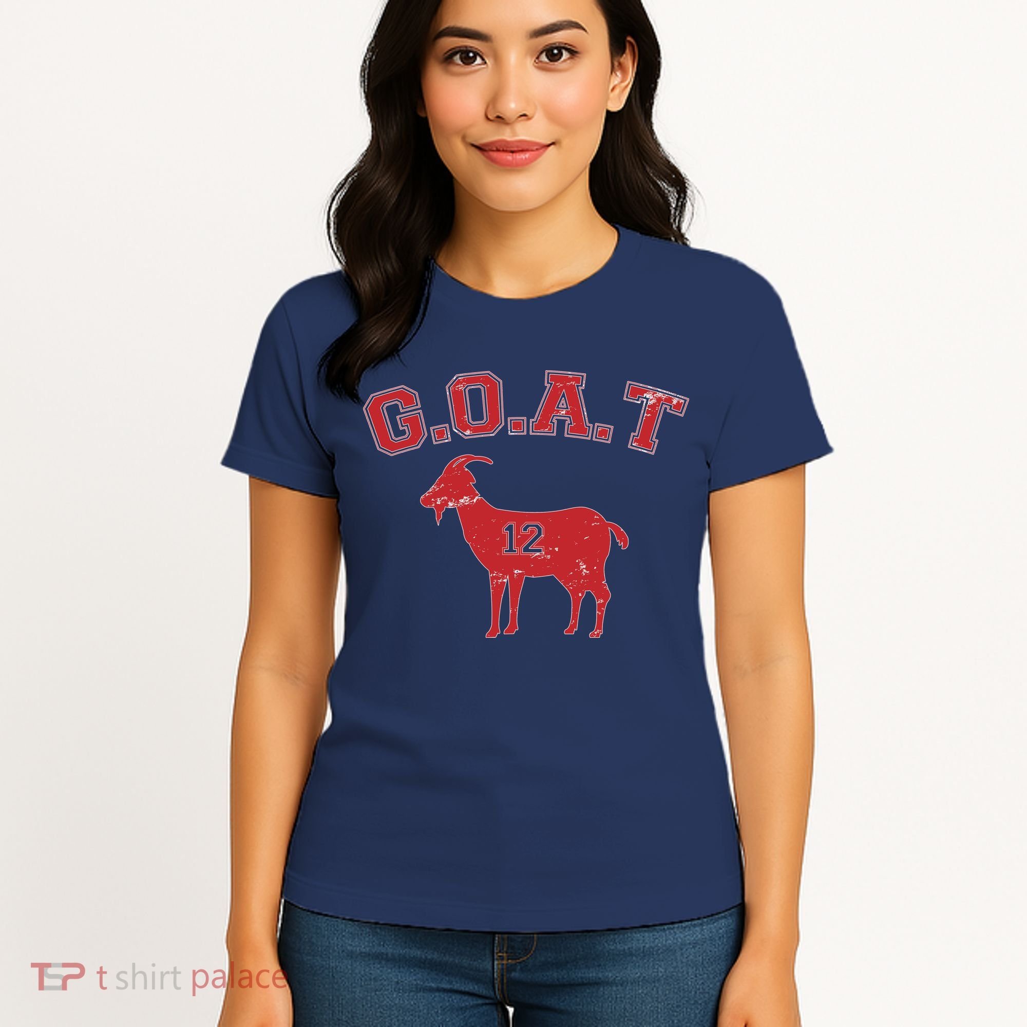 Goat 12 New England Football Fan Women's T-Shirt