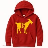 GOAT 15 Kansas City KC Football Kids Hoodie thumb 0