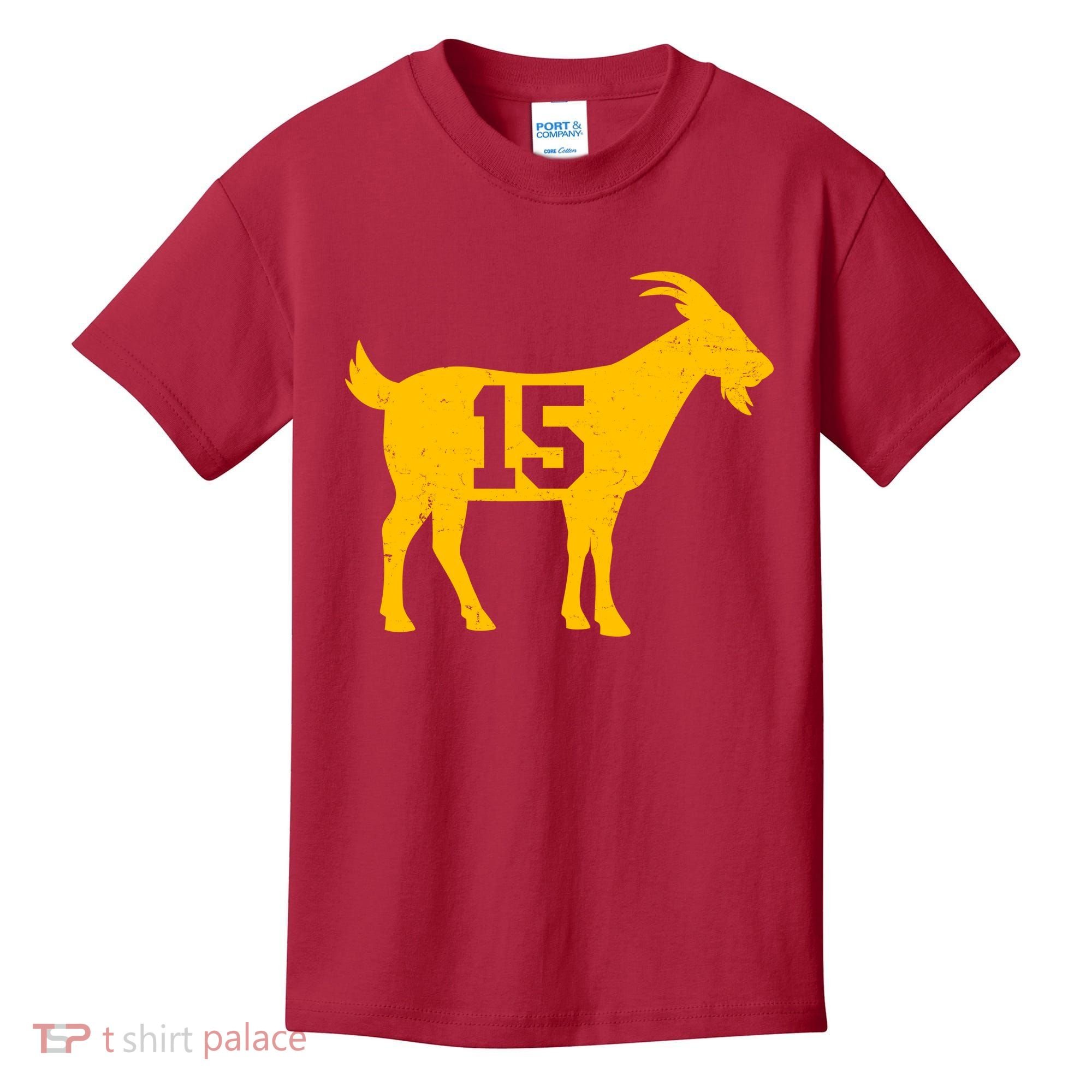 GOAT 15 Kansas City KC Football Kids T-Shirt