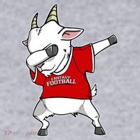 GOAT Dabbing Fantasy Football Champion Women's Racerback Cropped Tank thumb 2