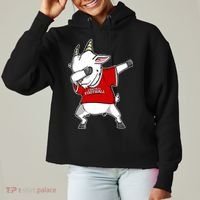 GOAT Dabbing Fantasy Football Champion Ladies Heavyweight Boxy Pullover Hoodie thumb 0