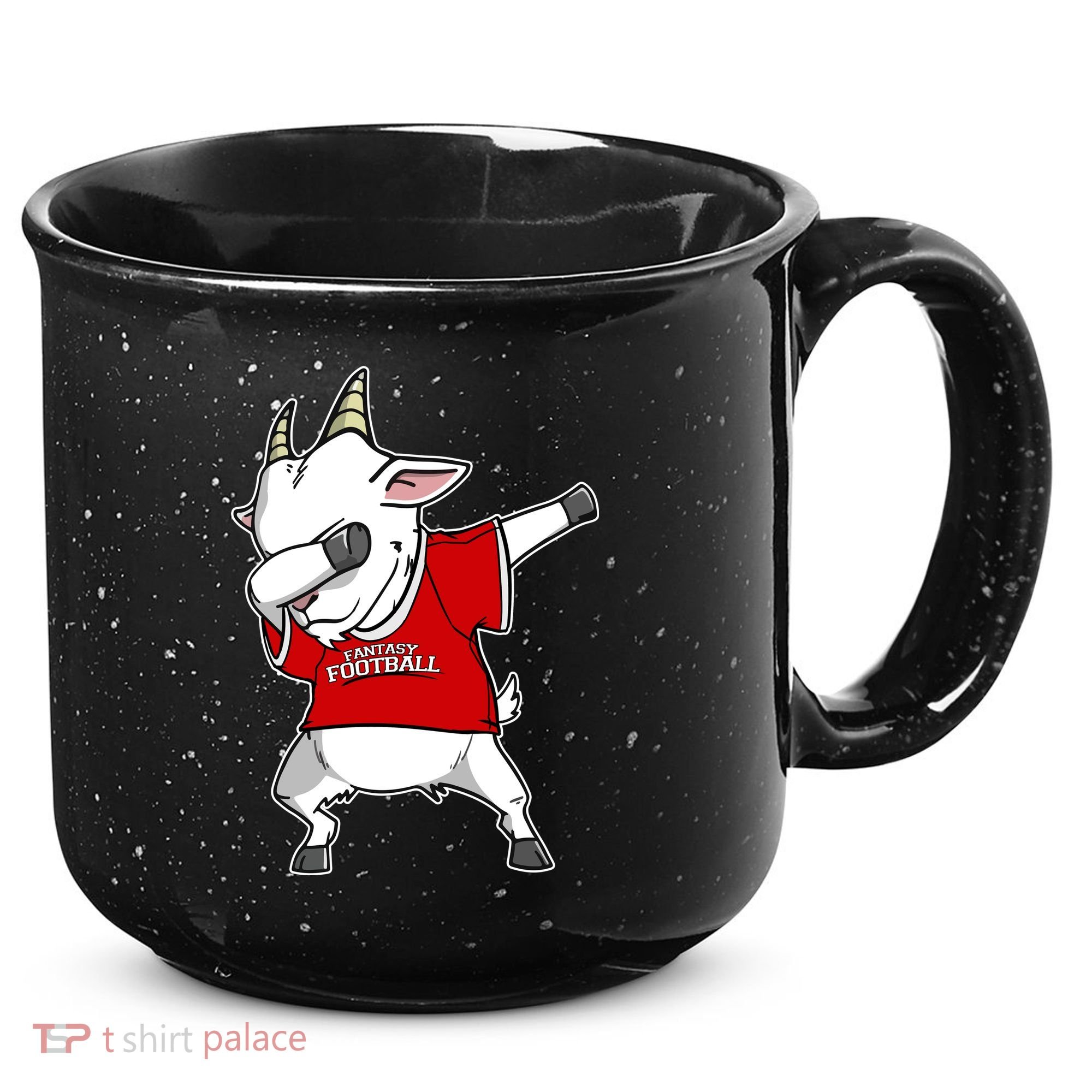 GOAT Dabbing Fantasy Football Champion 15oz Campfire Ceramic Mug