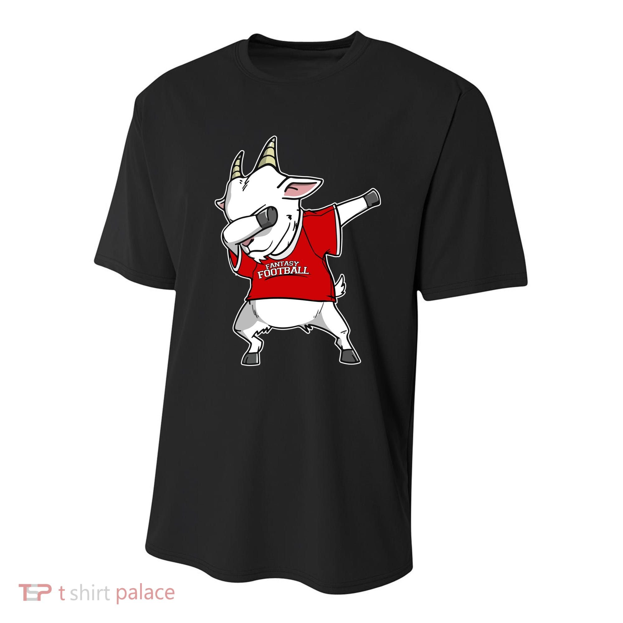 GOAT Dabbing Fantasy Football Champion Youth Performance Sprint T-Shirt