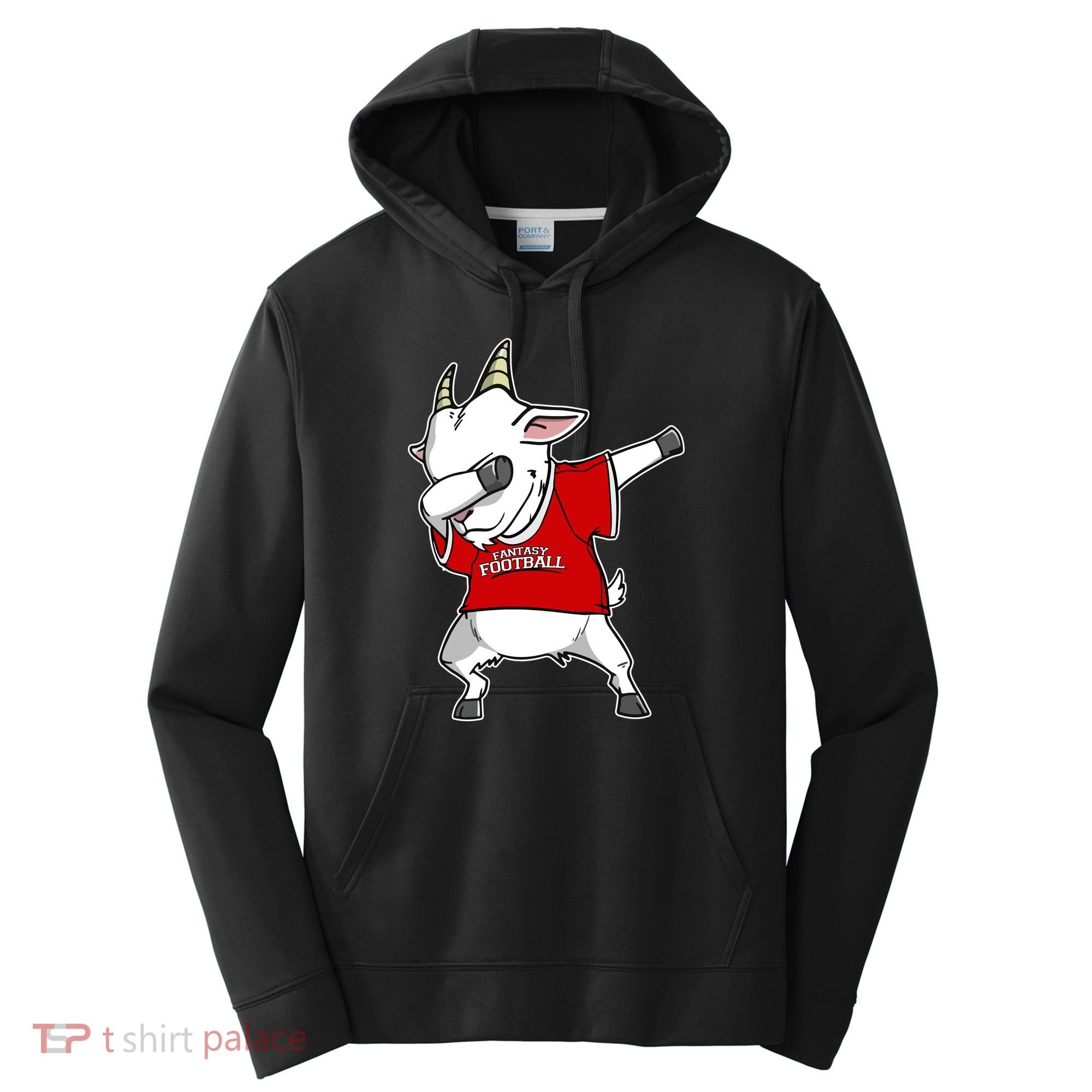 GOAT Dabbing Fantasy Football Champion Performance Fleece Hoodie