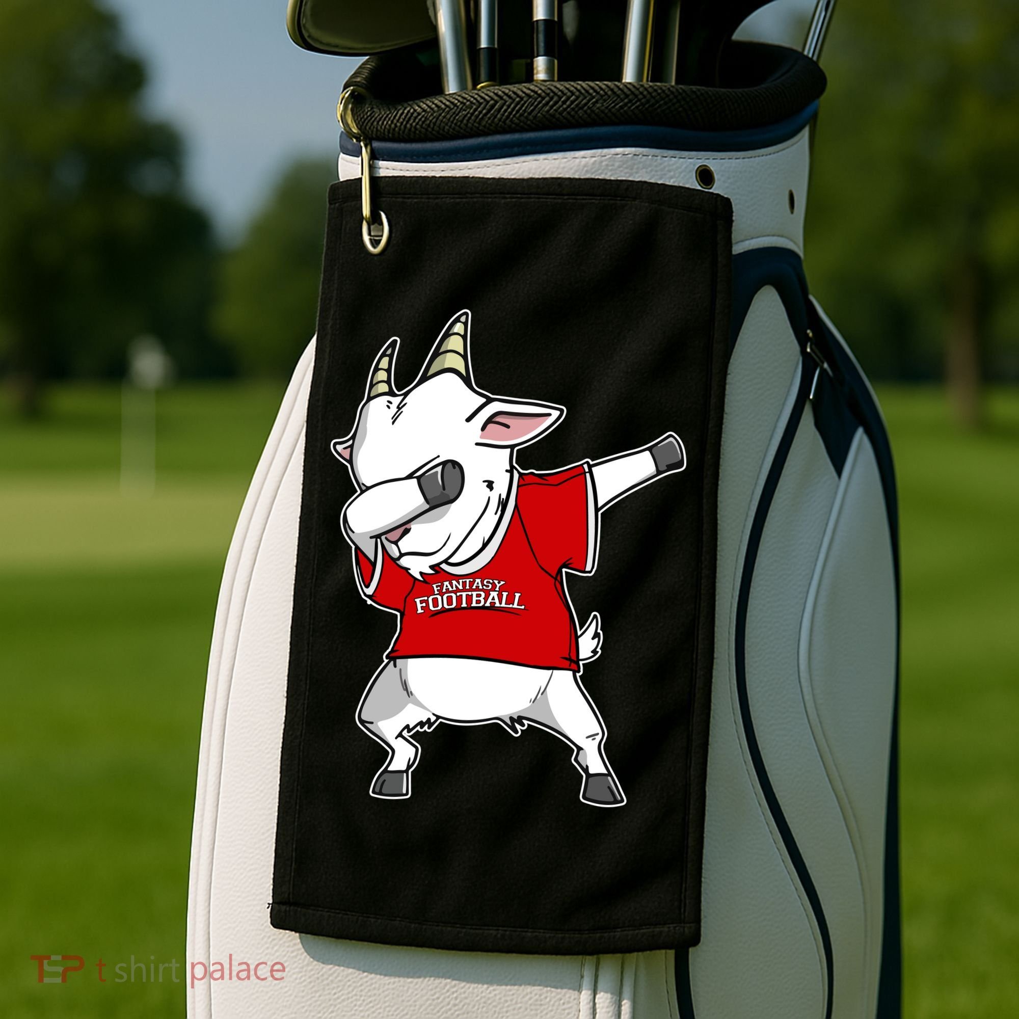 GOAT Dabbing Fantasy Football Champion Golf Towel