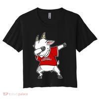 GOAT Dabbing Fantasy Football Champion Women's Crop Top Tee thumb 0