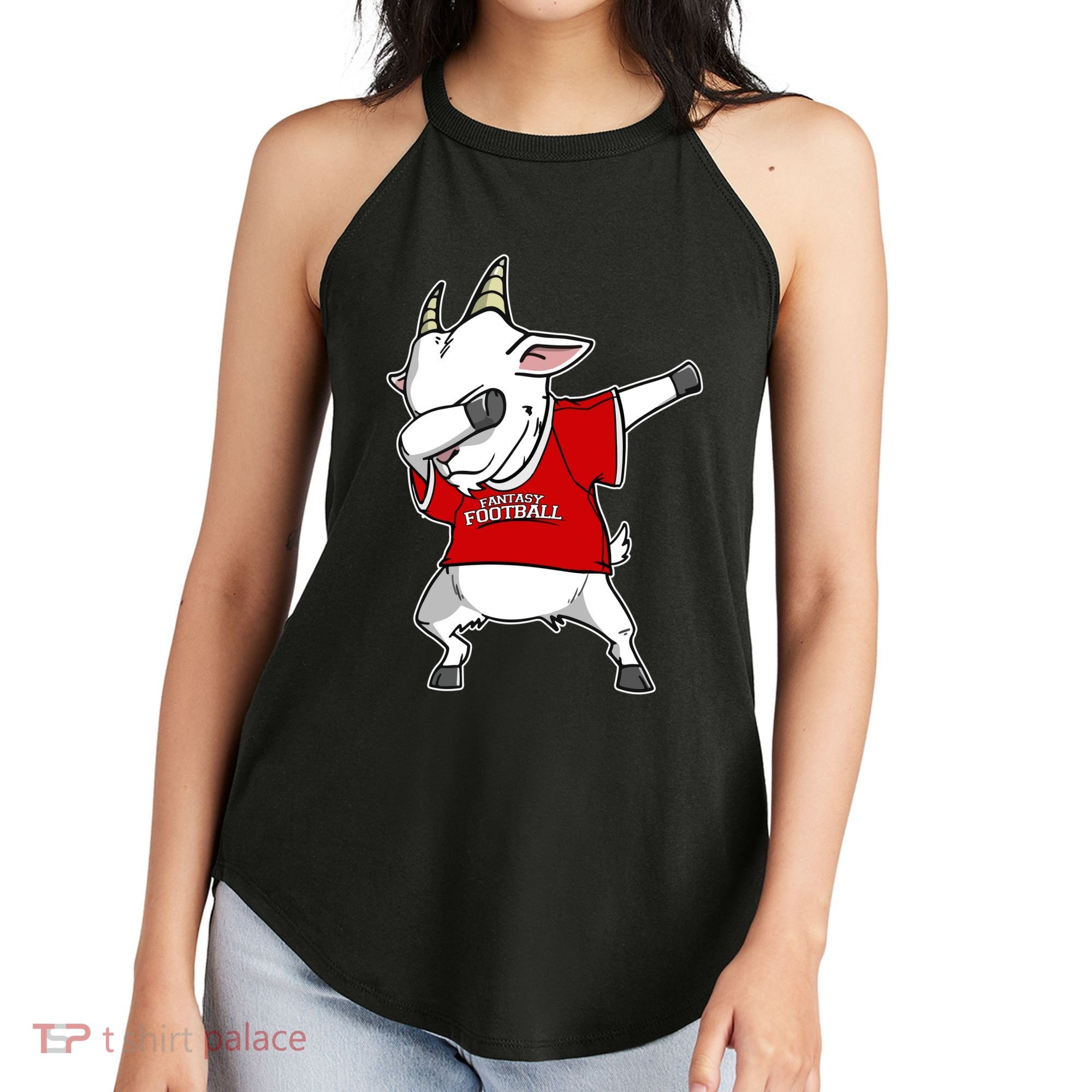 GOAT Dabbing Fantasy Football Champion Women's Perfect Tri Rocker Tank