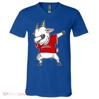 GOAT Dabbing Fantasy Football Champion V-Neck T-Shirt thumb 0