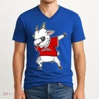 GOAT Dabbing Fantasy Football Champion V-Neck T-Shirt thumb 2
