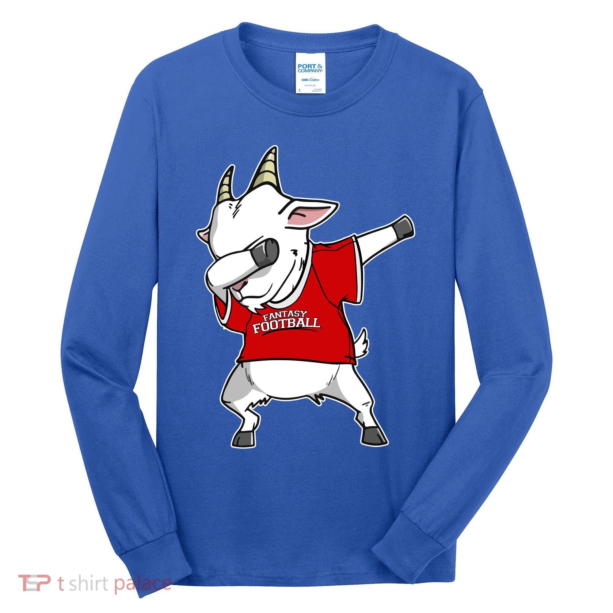 GOAT Dabbing Fantasy Football Champion Tall Long Sleeve Shirt