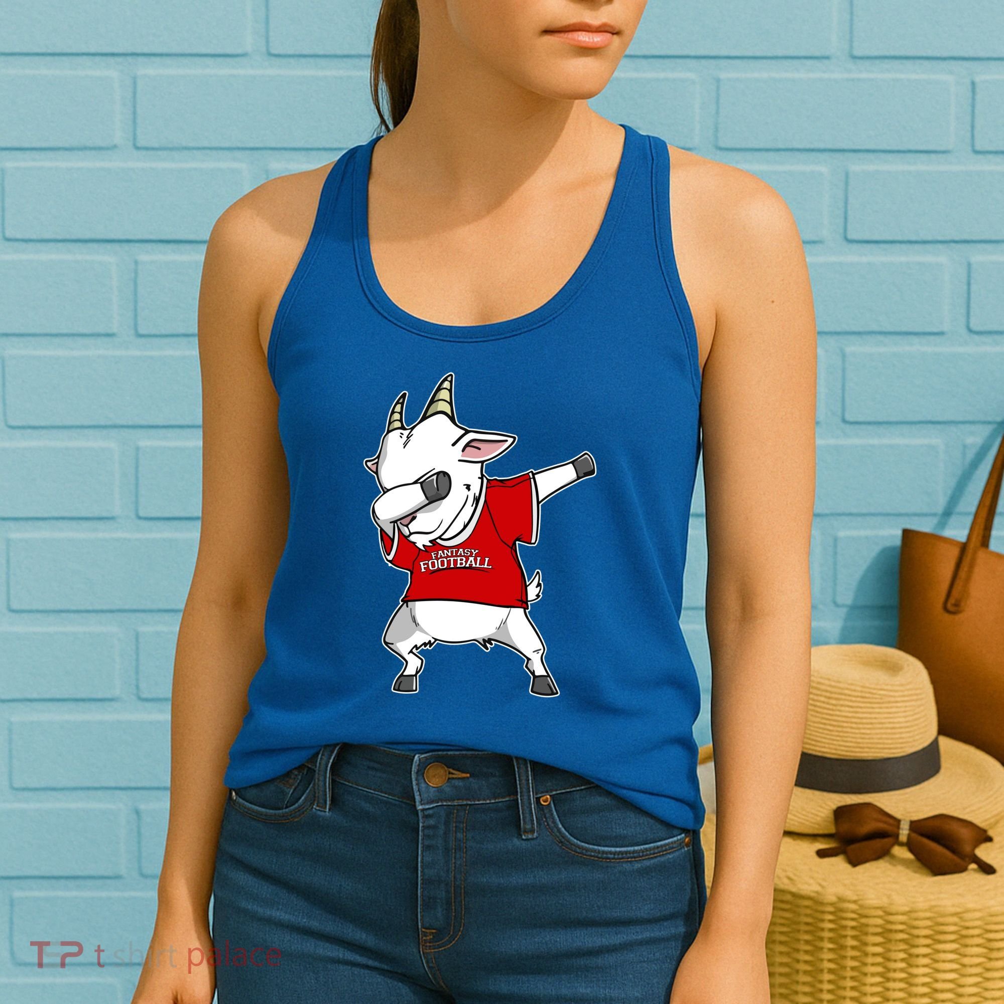 GOAT Dabbing Fantasy Football Champion Women's Tank Top