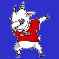 GOAT Dabbing Fantasy Football Champion Pom Pom 12in Knit Beanie thumb 2