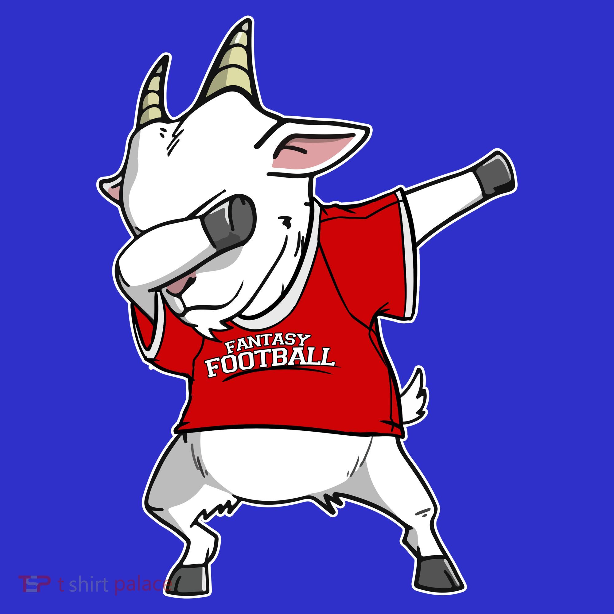 GOAT Dabbing Fantasy Football Champion Pom Pom 12in Knit Beanie