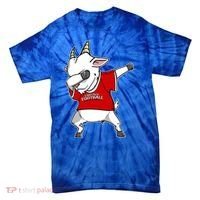GOAT Dabbing Fantasy Football Champion Tie-Dye T-Shirt thumb 0