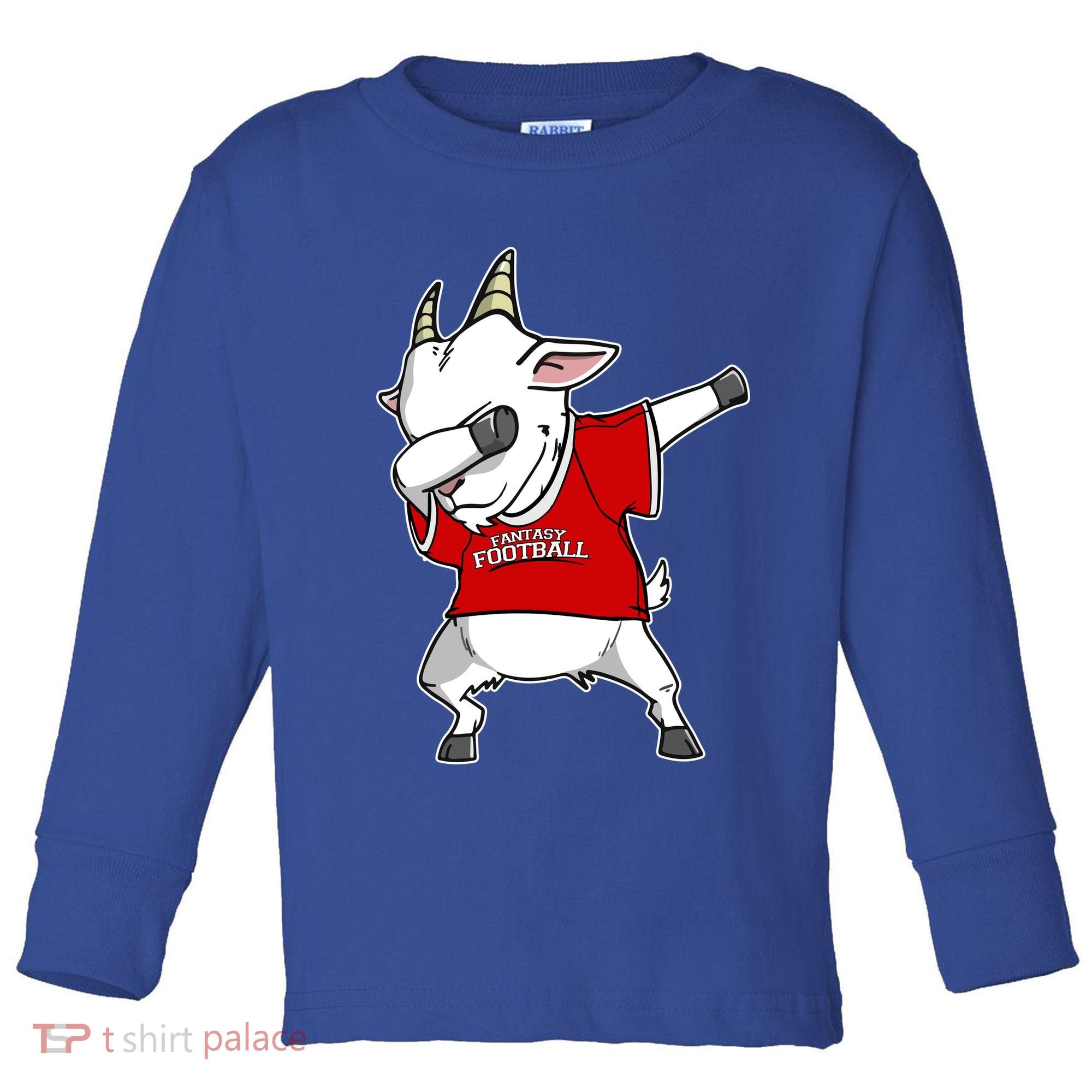 GOAT Dabbing Fantasy Football Champion Toddler Long Sleeve Shirt