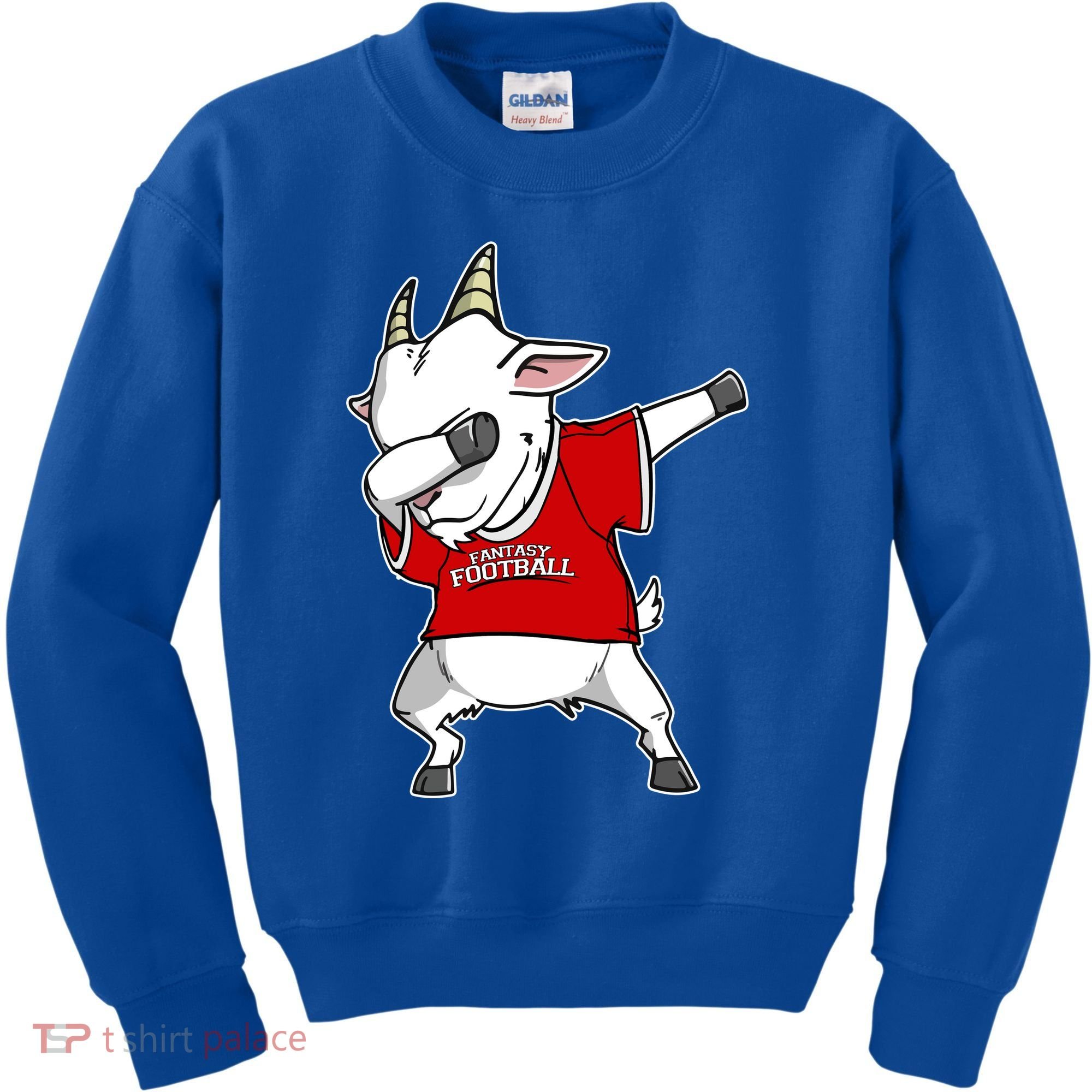 GOAT Dabbing Fantasy Football Champion Kids Sweatshirt
