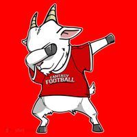 GOAT Dabbing Fantasy Football Champion Santa Hat thumb 1