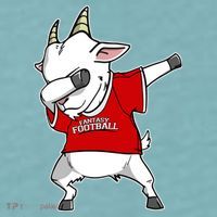 GOAT Dabbing Fantasy Football Champion Sueded Cloud Jersey T-Shirt thumb 2