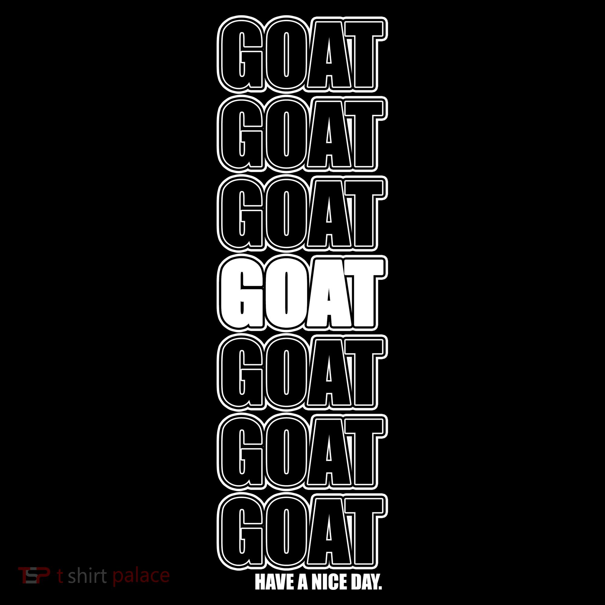 GOAT Have A Nice Day Pattern Long Sleeve Shirt