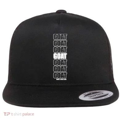 GOAT Have A Nice Day Pattern Flat Bill Trucker Hat