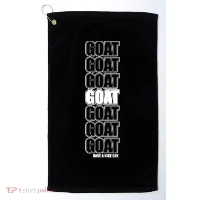 GOAT Have A Nice Day Pattern Golf Towel