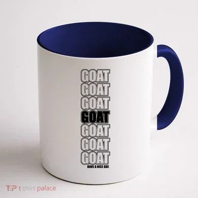 GOAT Have A Nice Day Pattern Coffee Mug back