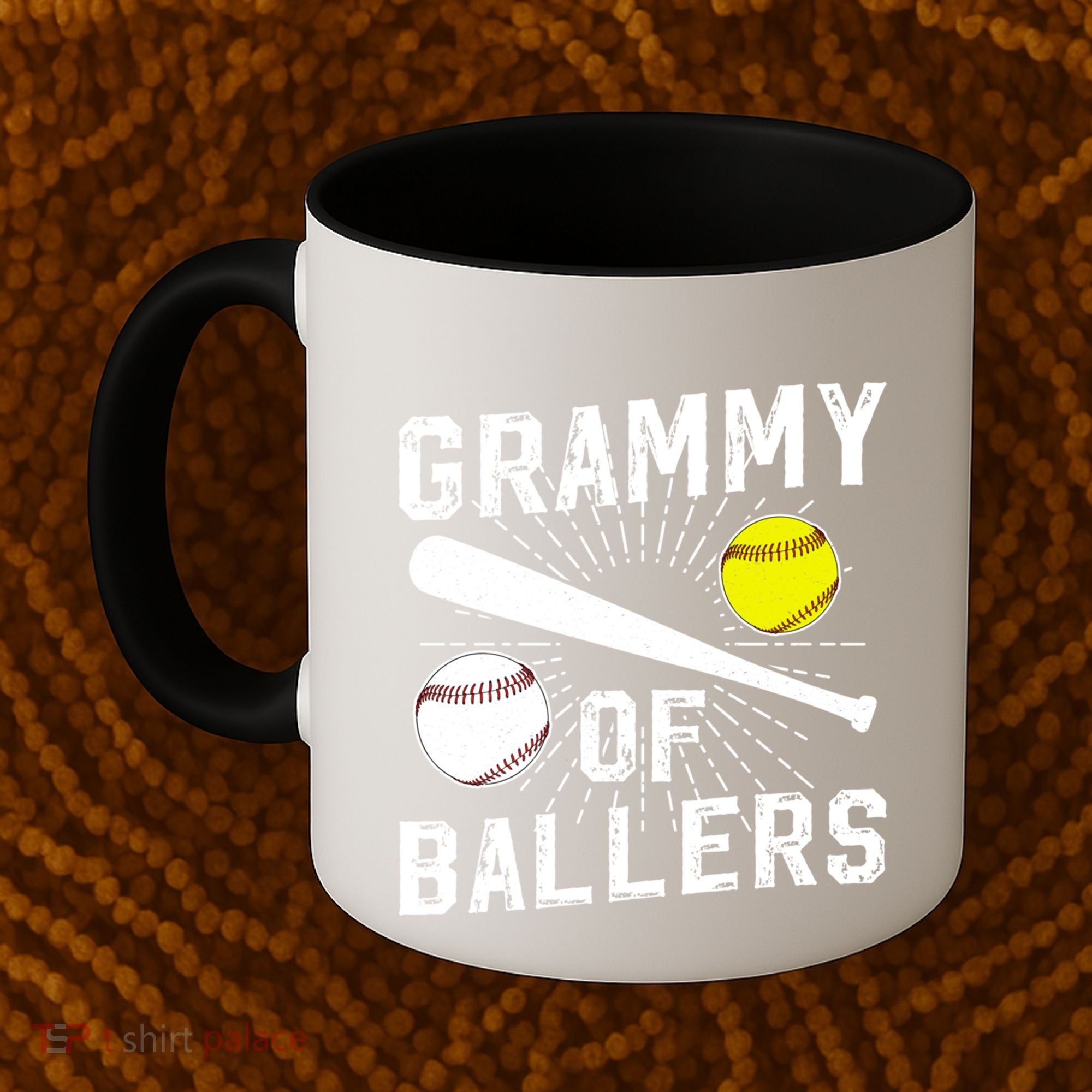 Grammy Of Ballers Baseball Softball Grammy Grandma Gift Coffee Mug