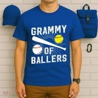 Grammy Of Ballers Baseball Softball Grammy Grandma Gift T-Shirt thumb 6