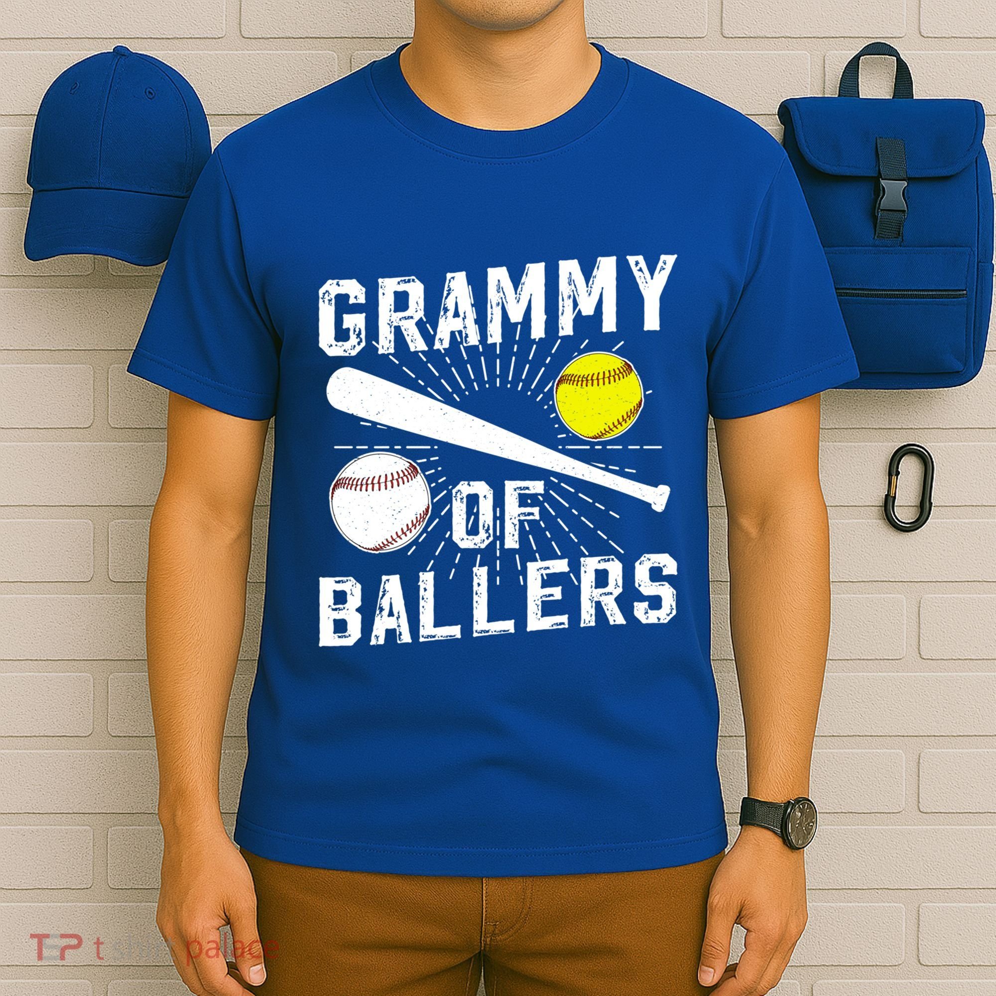 Grammy Of Ballers Baseball Softball Grammy Grandma Gift T-Shirt