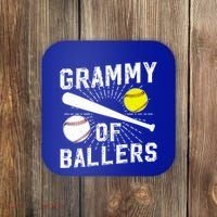 Grammy Of Ballers Baseball Softball Grammy Grandma Gift Coaster thumb 0