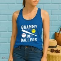 Grammy Of Ballers Baseball Softball Grammy Grandma Gift Women's Tank Top thumb 2